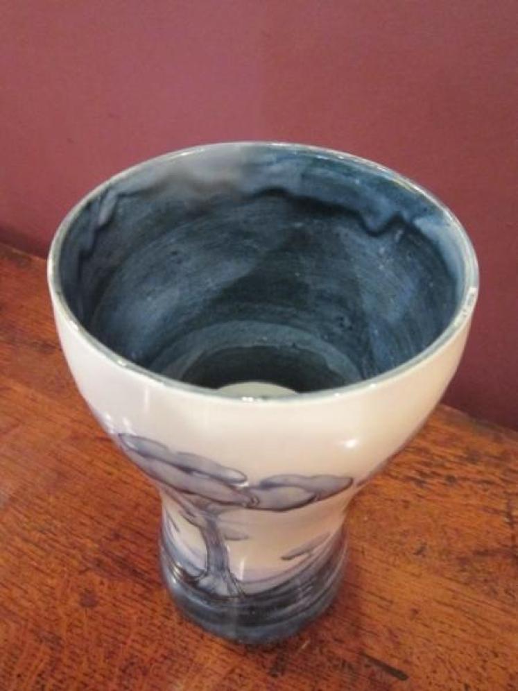 Rare Early Moorcroft Hazeldene on White Vase  - Image 4