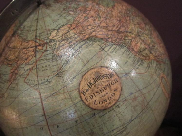 Rare Late Victorian 8" Plaster Terrestrial Globe - Image 2