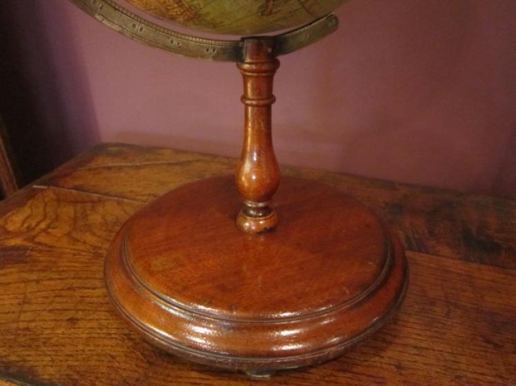 Rare Late Victorian 8" Plaster Terrestrial Globe - Image 3