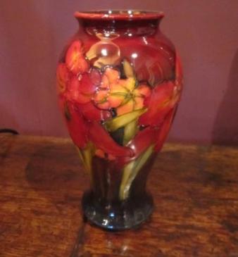 High Quality Moorcroft Flambe Orchid Vase
