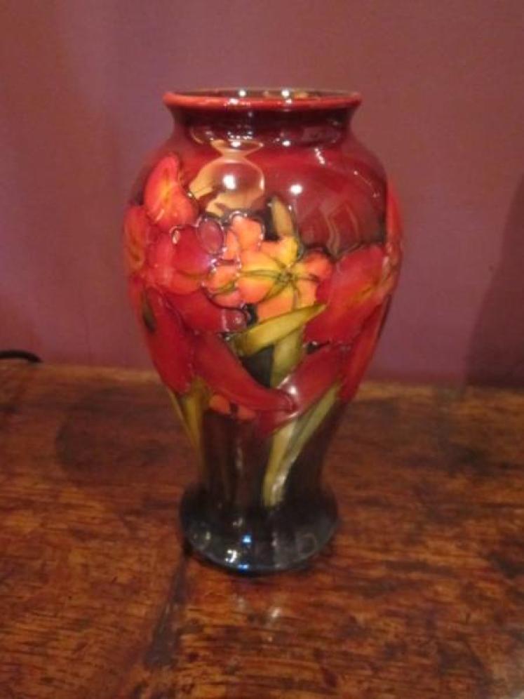 High Quality Moorcroft Flambe Orchid Vase - Image 1