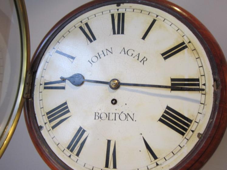 Fine Mid 19th Century Mahogany Fusee Wall Clock - Image 4