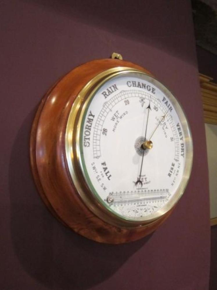Superb Victorian Large Polished Walnut Barometer - Image 1