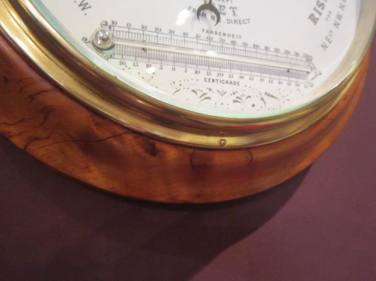 Superb Victorian Large Polished Walnut Barometer - Image 3
