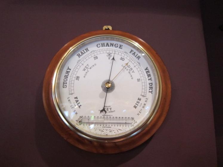 Superb Victorian Large Polished Walnut Barometer - Image 4