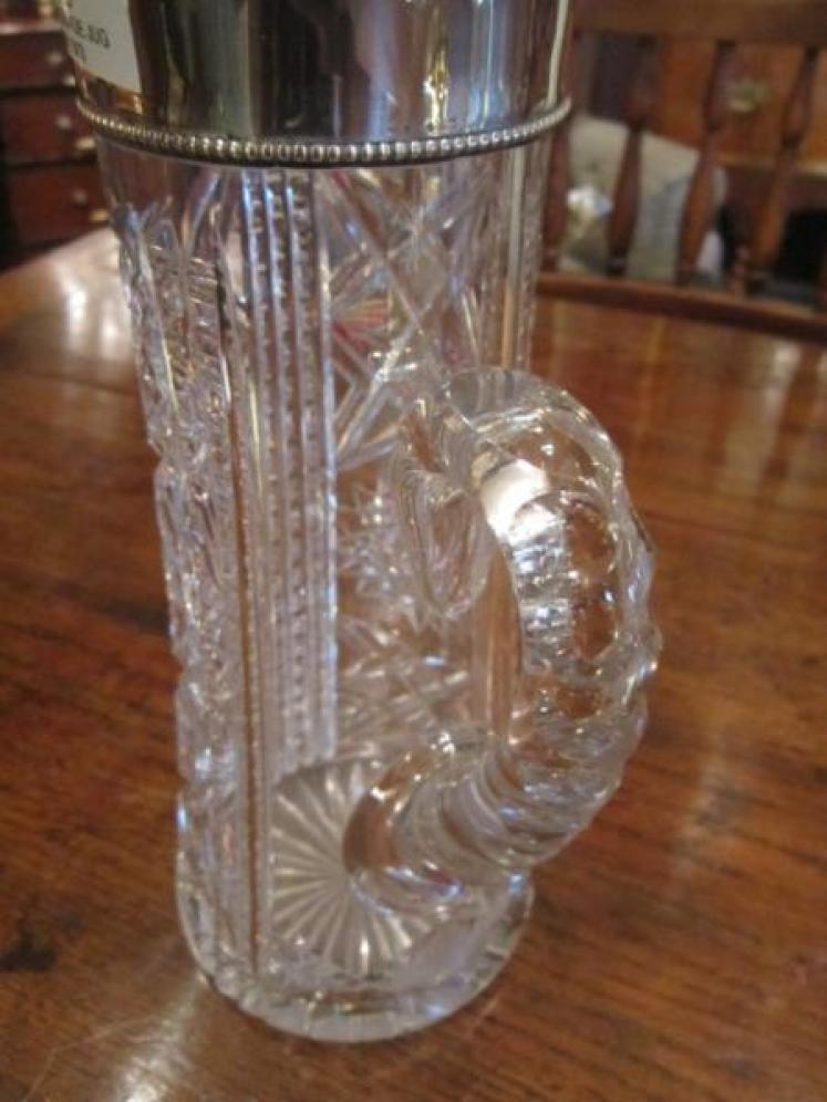 Superb George V Silver & Cut Glass Lemonade Jug - Image 4