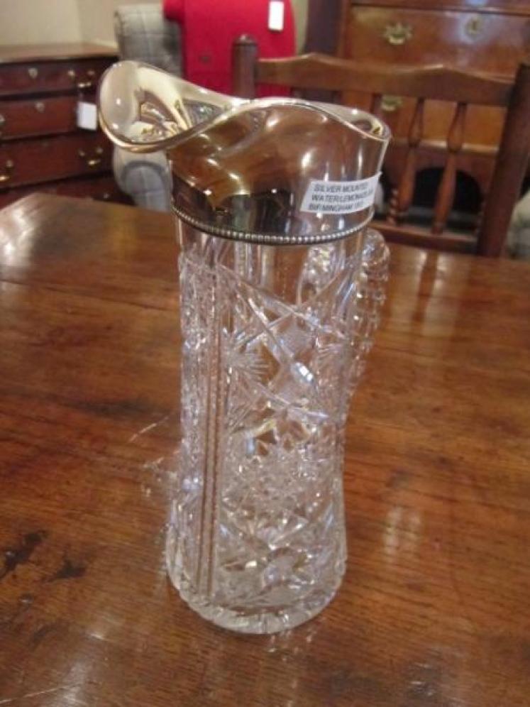 Superb George V Silver & Cut Glass Lemonade Jug - Image 5