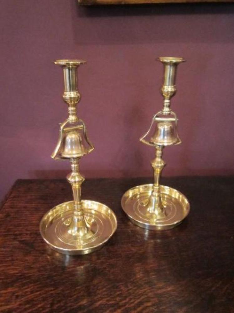 Rare Pair of George III Tavern Bell Candlesticks - Image 1