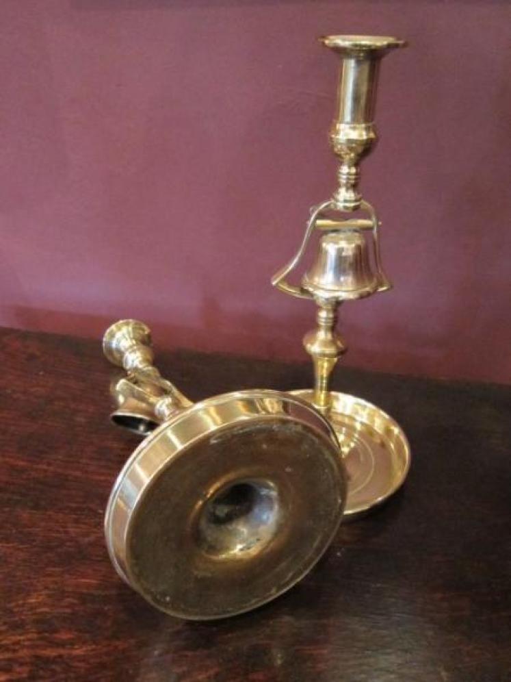 Rare Pair of George III Tavern Bell Candlesticks - Image 4