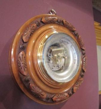 Superb Victorian Polished Walnut Skeletonised Barometer