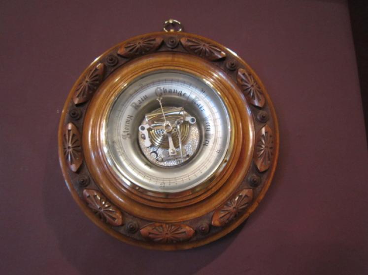 Superb Victorian Polished Walnut Skeletonised Barometer - Image 2