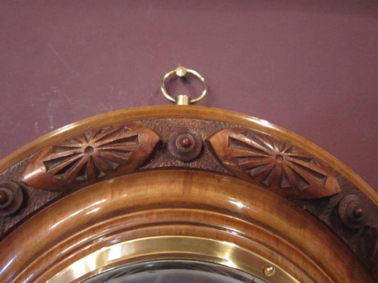 Superb Victorian Polished Walnut Skeletonised Barometer - Image 3