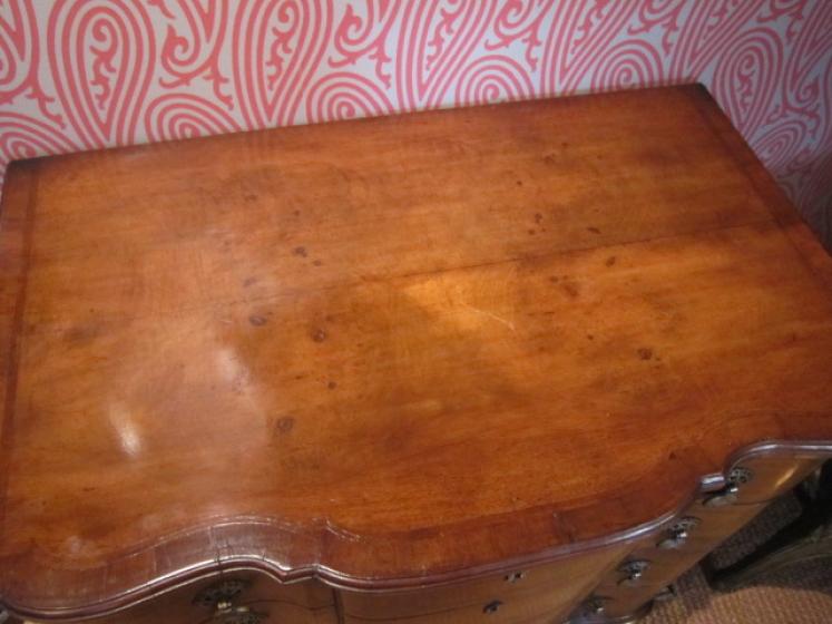 Fine Victorian Ribbon Fronted Walnut Chest - Image 2