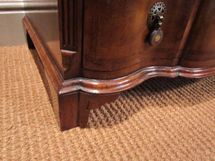 Fine Victorian Ribbon Fronted Walnut Chest - Image 5