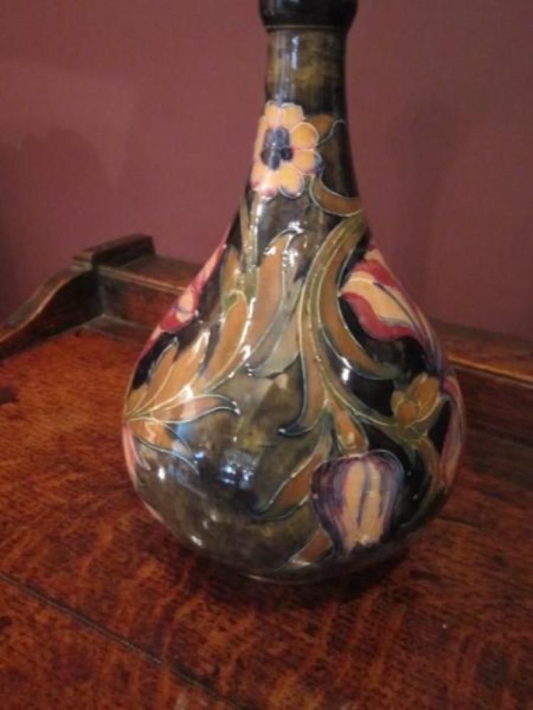 Early Moorcroft Persian Ware on Ochre Vase - Image 3