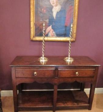 Very Rare George II Period Oak Dresser Base
