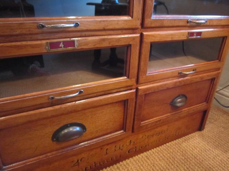 1920's Polished Oak Haberdashery Cabinet - Image 4