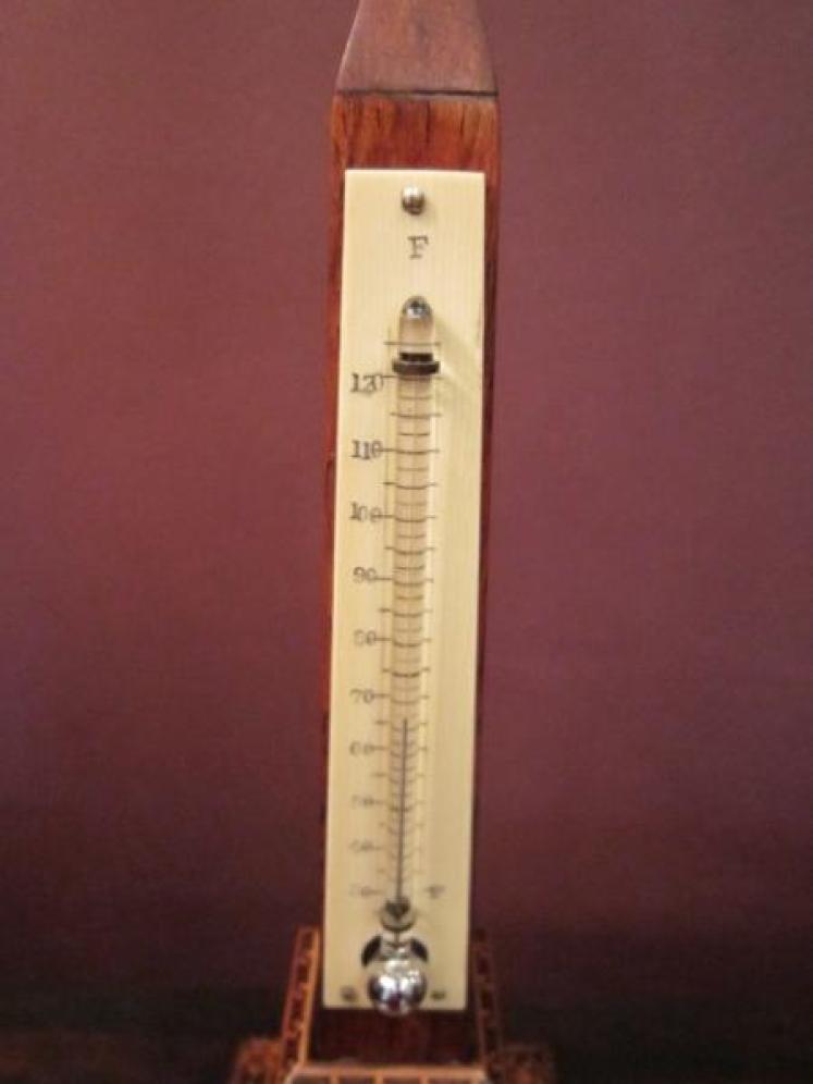 Victorian Tunbridge Ware Desk Top Thermometer - Image 4