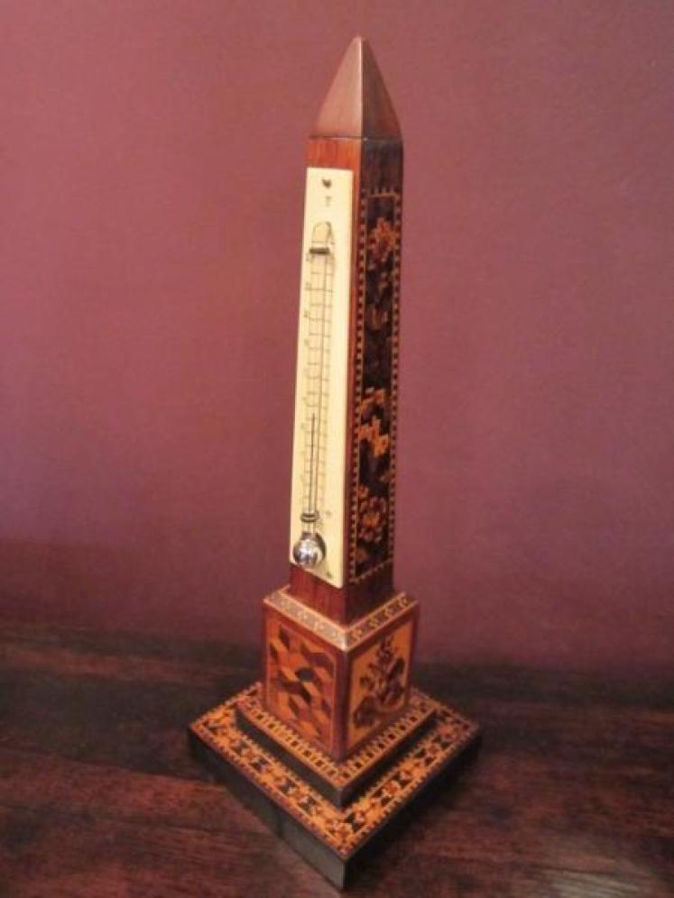 Victorian Tunbridge Ware Desk Top Thermometer - Image 5