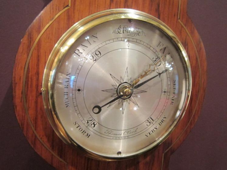 Rare 19th Century Rosewood 5" Dial Banjo Barometer - Image 2