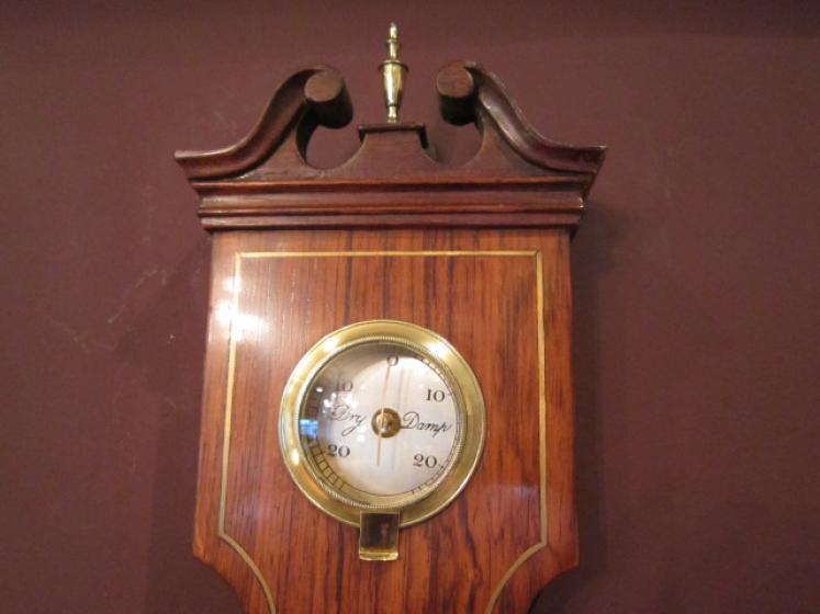 Rare 19th Century Rosewood 5" Dial Banjo Barometer - Image 3