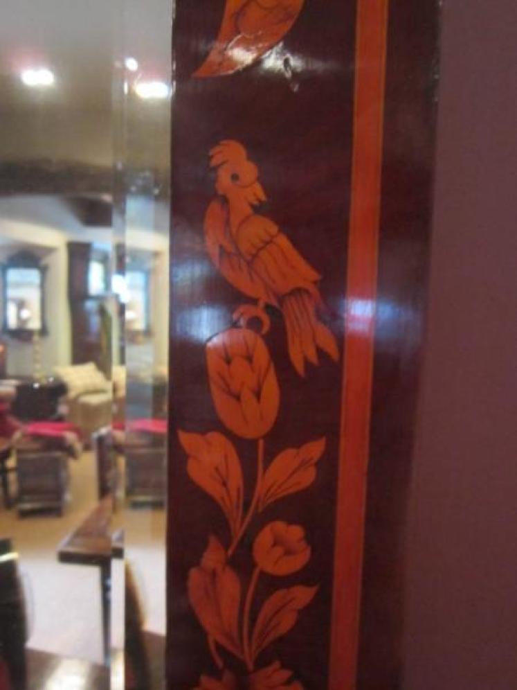 Superb George III Walnut & Marquetry Inlaid Mirror - Image 2