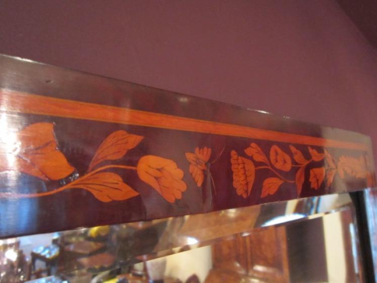 Superb George III Walnut & Marquetry Inlaid Mirror - Image 3
