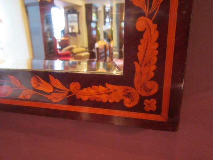 Superb George III Walnut & Marquetry Inlaid Mirror - Image 5
