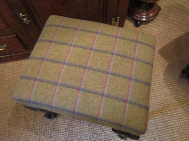 Superb George III Mahogany Cabriole Leg Stool - Image 3