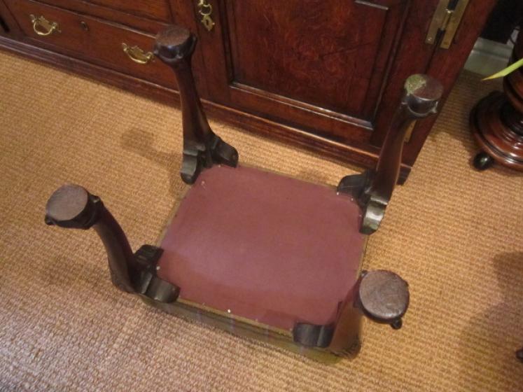 Superb George III Mahogany Cabriole Leg Stool - Image 4