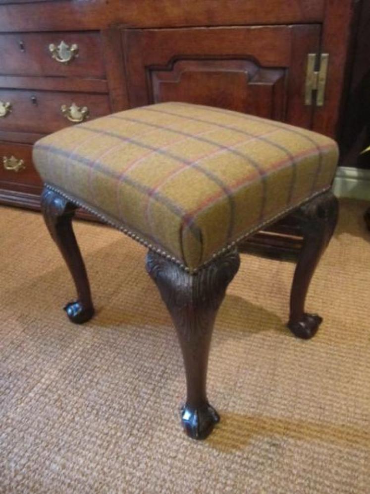 Superb George III Mahogany Cabriole Leg Stool - Image 5