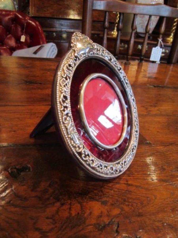 Outstanding Edwardian Silver & Enamel Photo Frame - Image 2