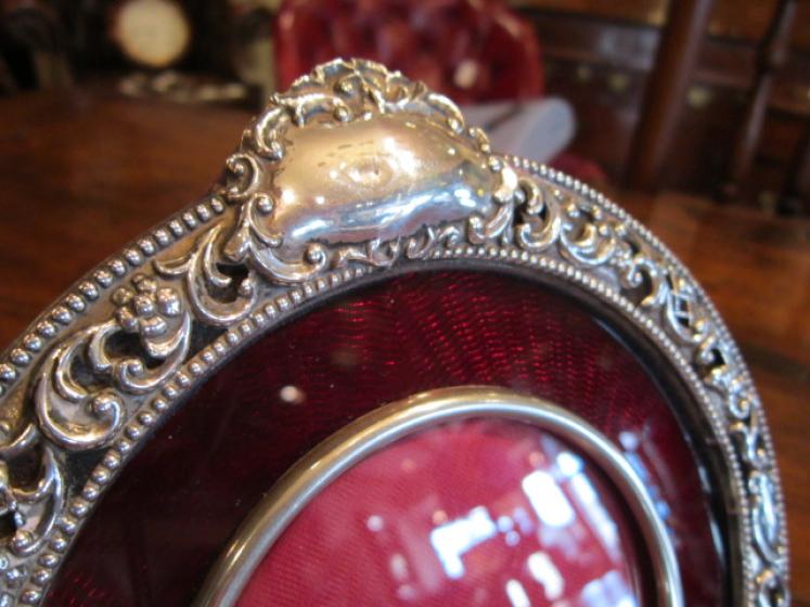 Outstanding Edwardian Silver & Enamel Photo Frame - Image 3
