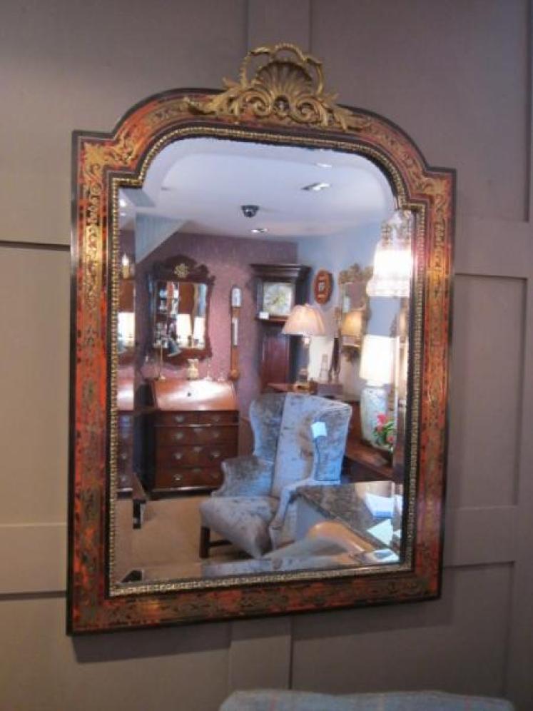 Outstanding Mid 19th Century Boulle Wall Mirror - Image 1