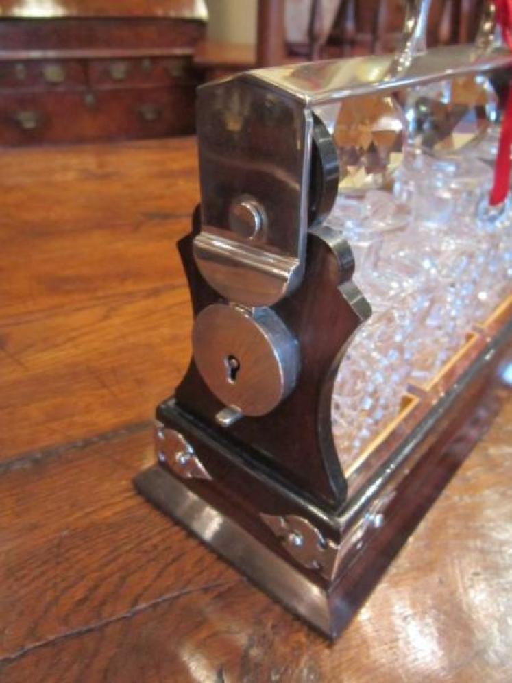 Miniature Victorian Coromandel Liqueur Tantalus - Image 2