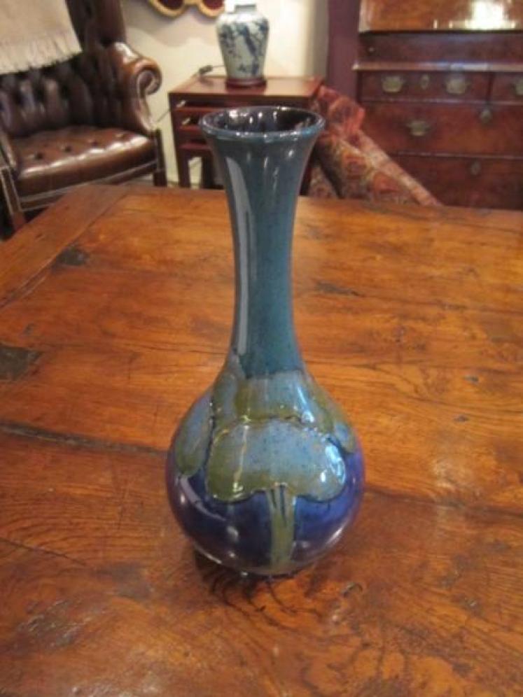 Moorcroft Moonlit Blue Narrow Necked Vase - Image 1