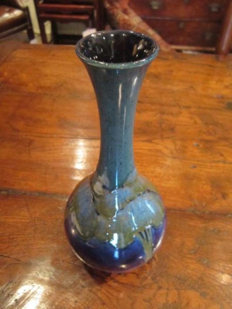 Moorcroft Moonlit Blue Narrow Necked Vase - Image 4