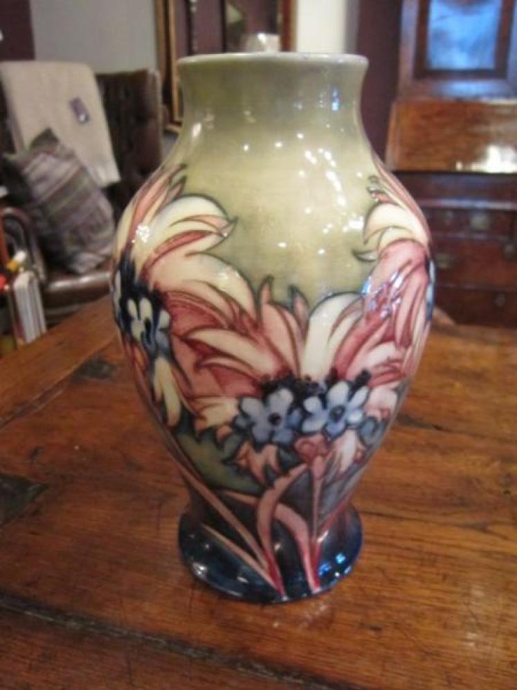 Superb Moorcroft Pink Cornflower Vase - Image 2