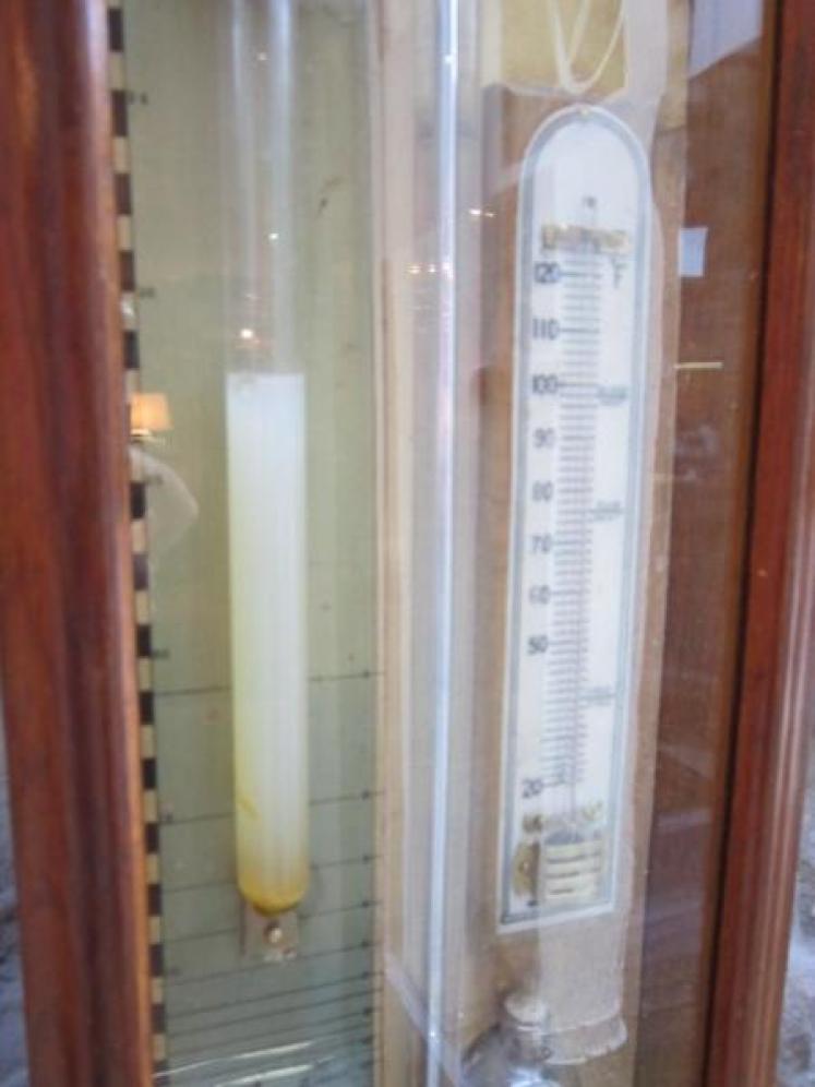 Original Victorian Polished Oak Admiral Fitzroy Barometer - Image 5