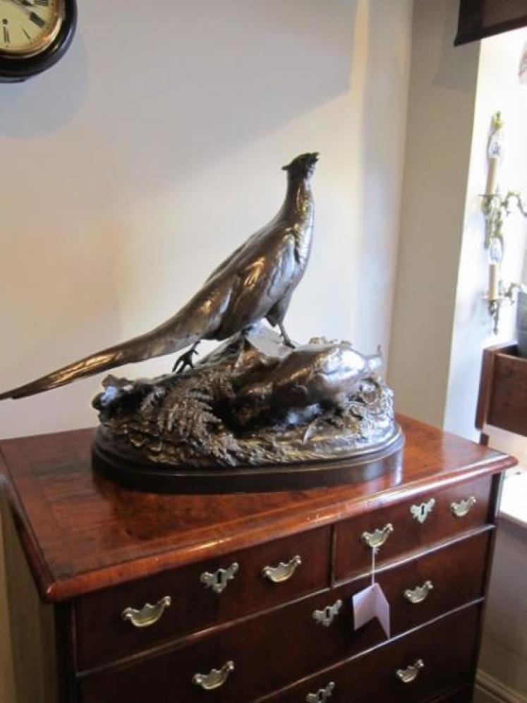 Fabulous Large 19th Century Pheasant Bronze - Image 1