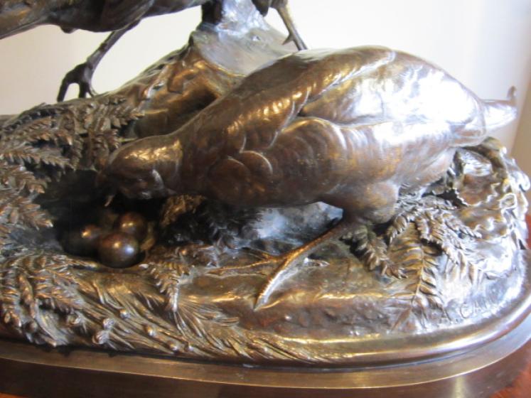 Fabulous Large 19th Century Pheasant Bronze - Image 2