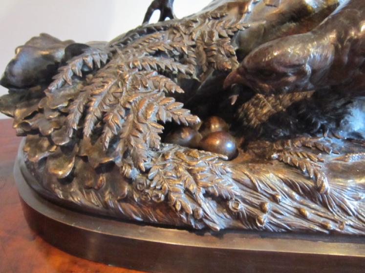 Fabulous Large 19th Century Pheasant Bronze - Image 3