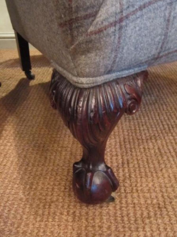 Superb Mid Victorian Upholstered Wing Armchair - Image 3