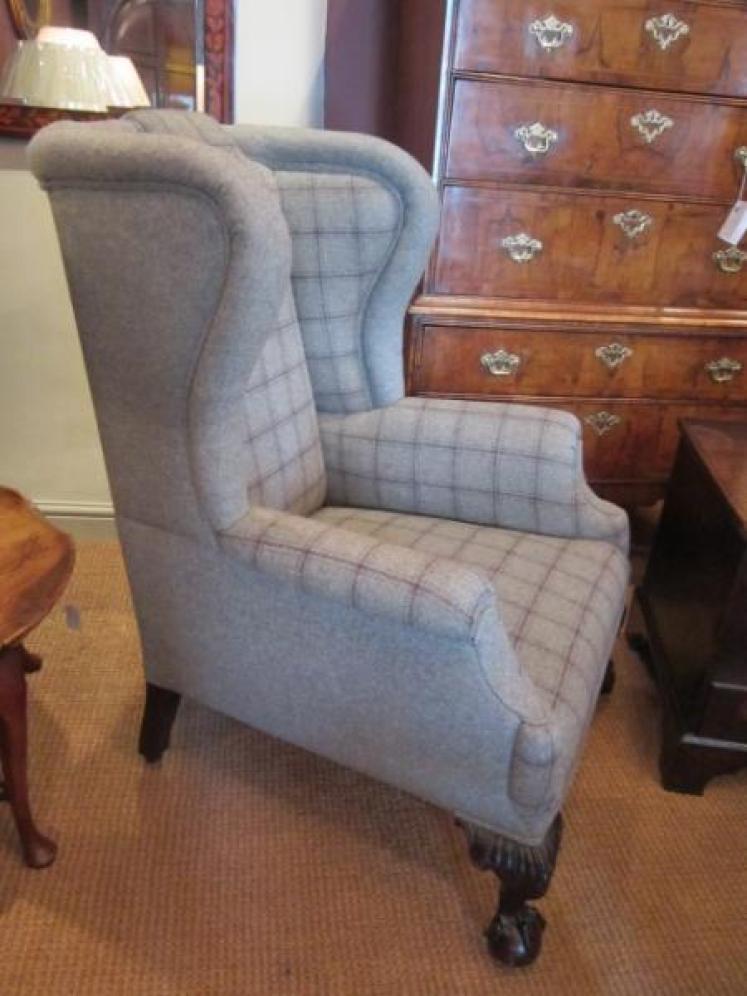 Superb Mid Victorian Upholstered Wing Armchair - Image 4