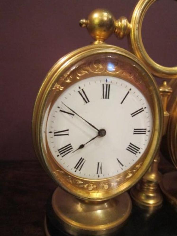 Fine 19th Century Gilded Clock Barometer - Image 2