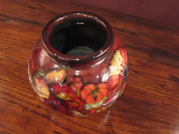 Moorcroft Flambe Slipper Orchid Globular Vase - Image 3
