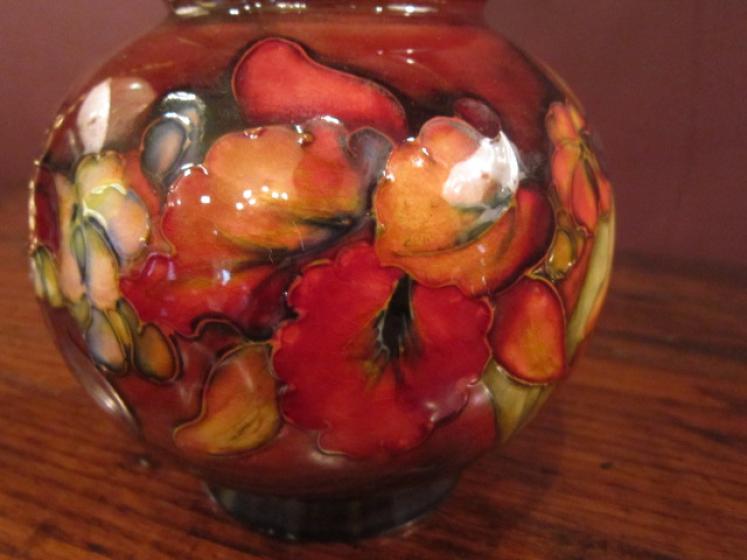 Moorcroft Flambe Slipper Orchid Globular Vase - Image 4