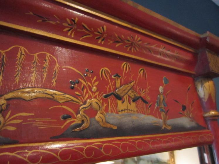 Fine 19th Century Chinoserie Lacquered Pier Mirror - Image 2