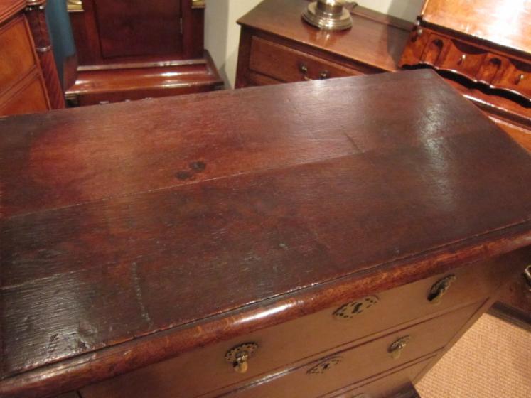 Very Small George I Oak Chest on Stand - Image 4