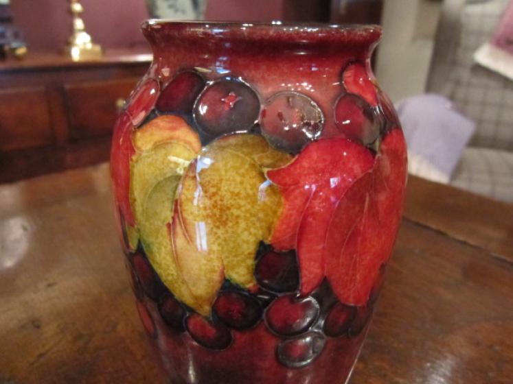Moorcroft Leaf & Berries Speckled Flambe Vase - Image 2